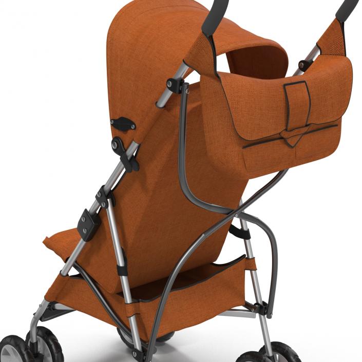 3D model Baby Stroller Orange