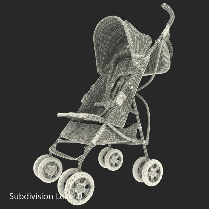 3D Baby Stroller model