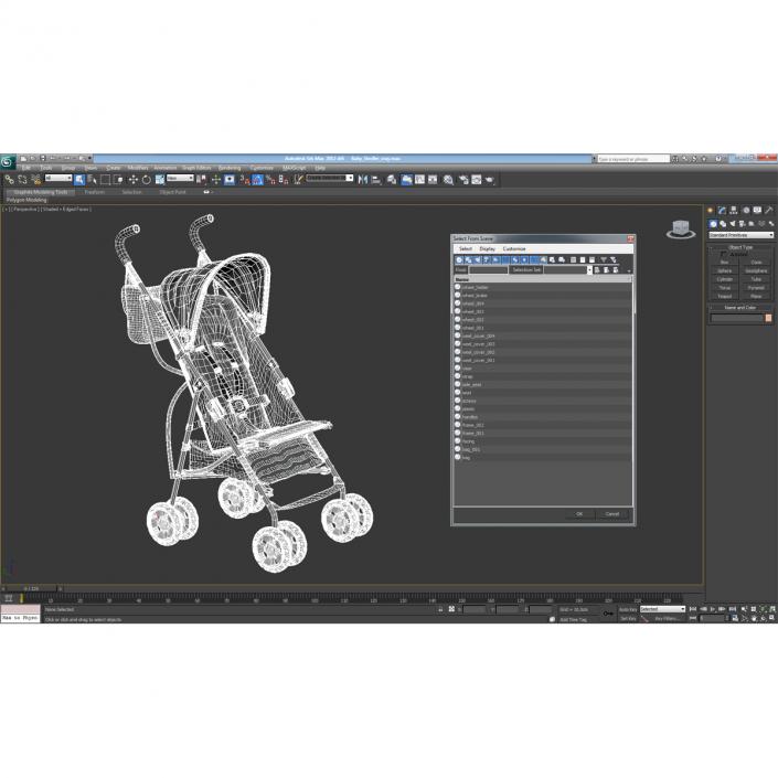 3D Baby Stroller model