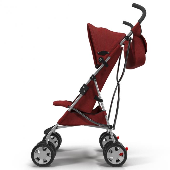 Baby Stroller Red 3D