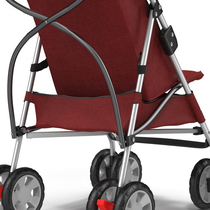 Baby Stroller Red 3D