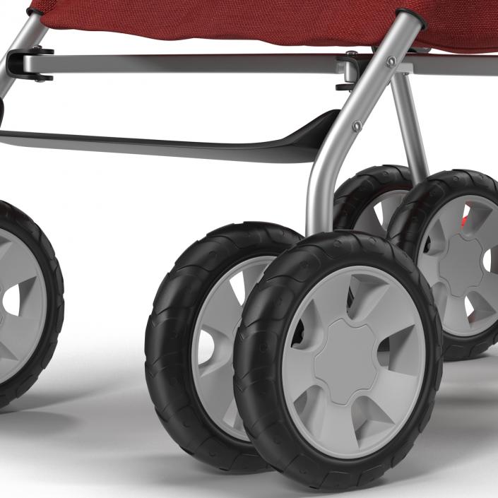 Baby Stroller Red 3D