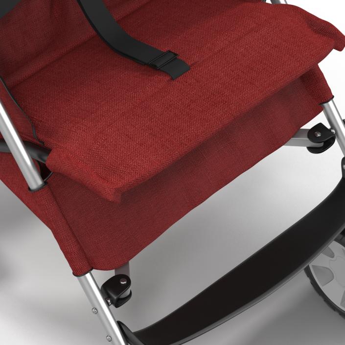 Baby Stroller Red 3D