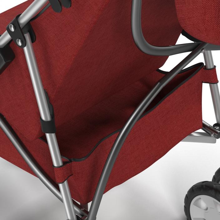 Baby Stroller Red 3D