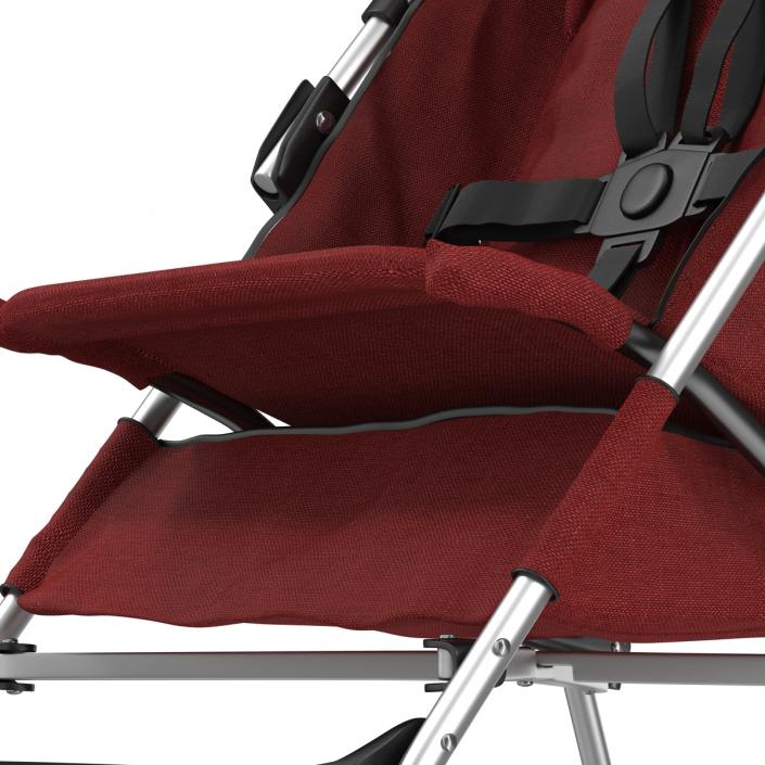 Baby Stroller Red 3D