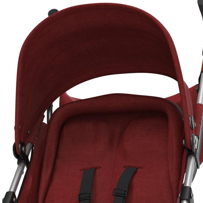 Baby Stroller Red 3D