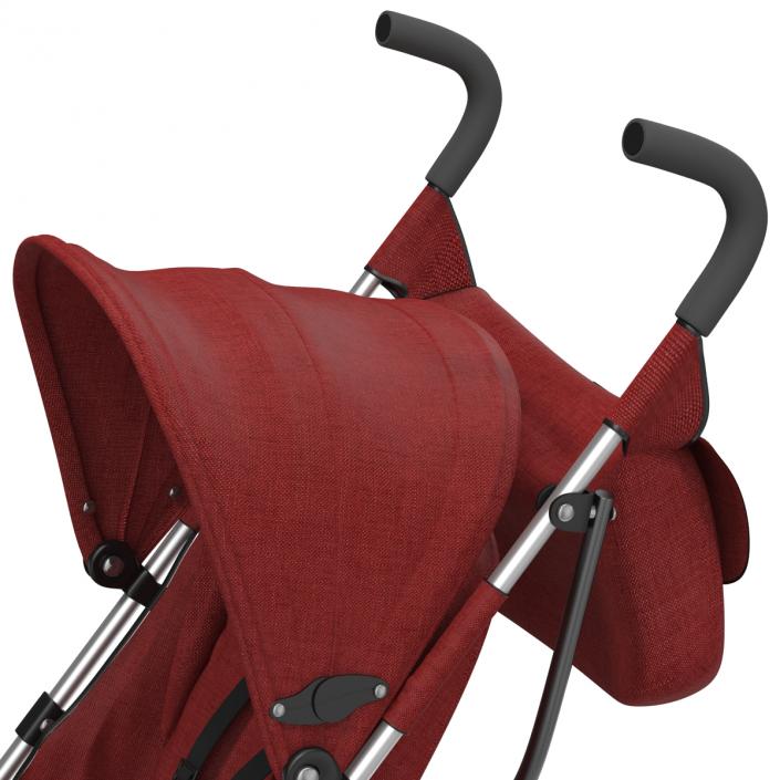 Baby Stroller Red 3D