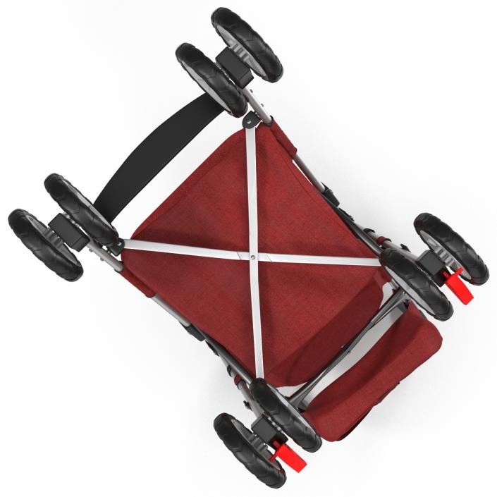 Baby Stroller Red 3D