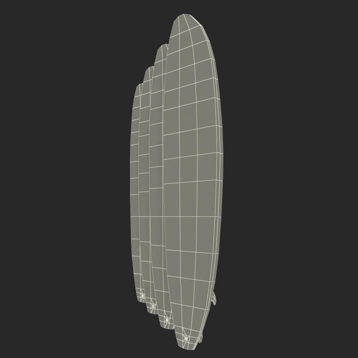 3D Surfboard Longboard 3D Models Set model