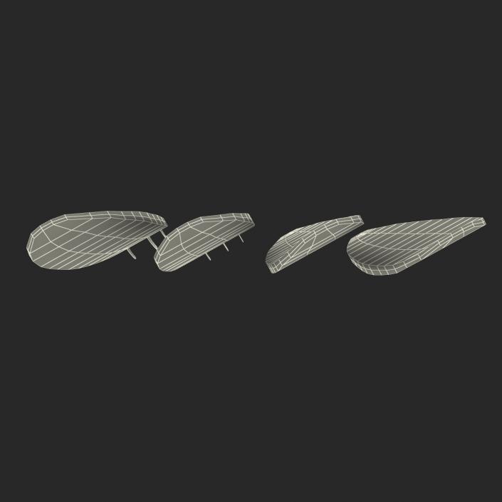 3D Surfboard Longboard 3D Models Set model