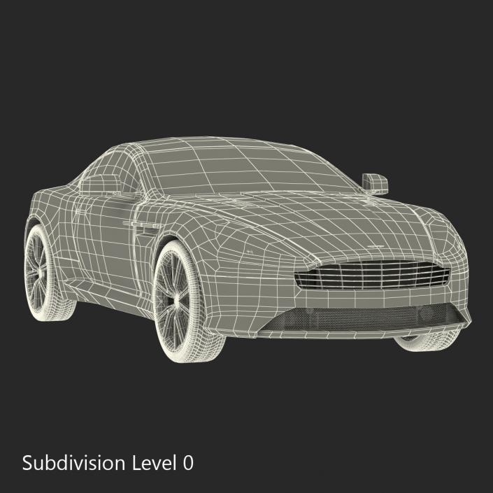 Aston Martin DB9 2014 Simple Interior 3D