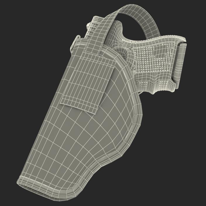 3D model Glock 26 and Holster