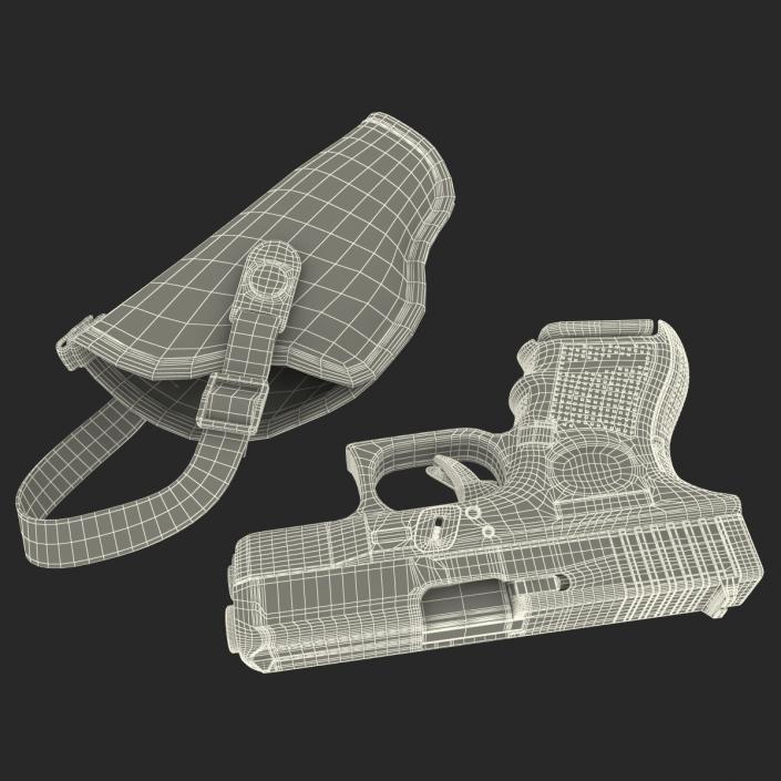 3D model Glock 26 and Holster