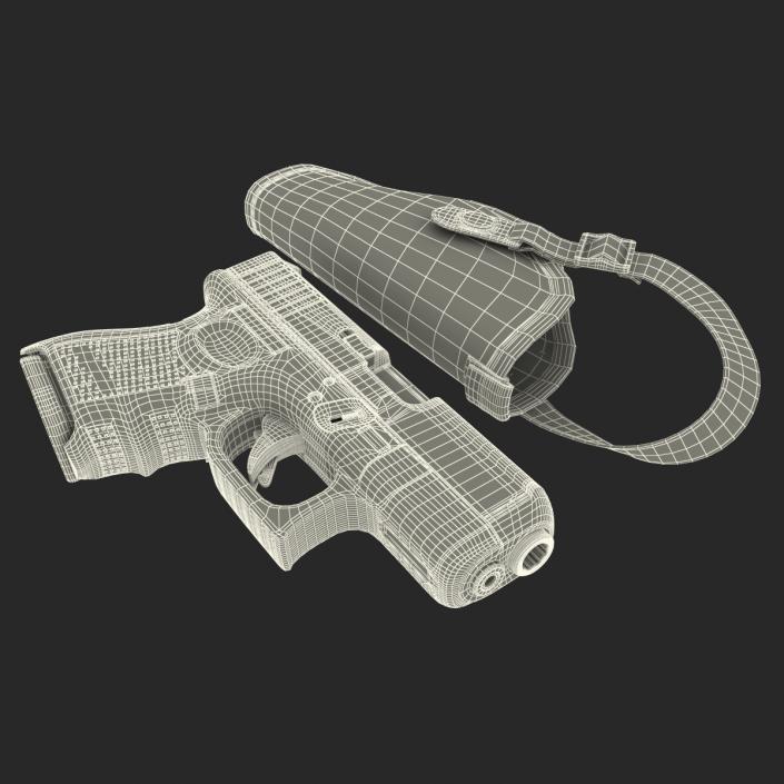 3D model Glock 26 and Holster