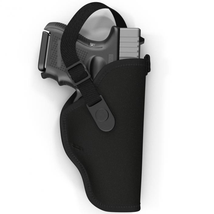 3D model Glock 26 and Holster