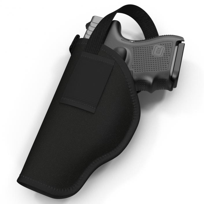 3D model Glock 26 and Holster