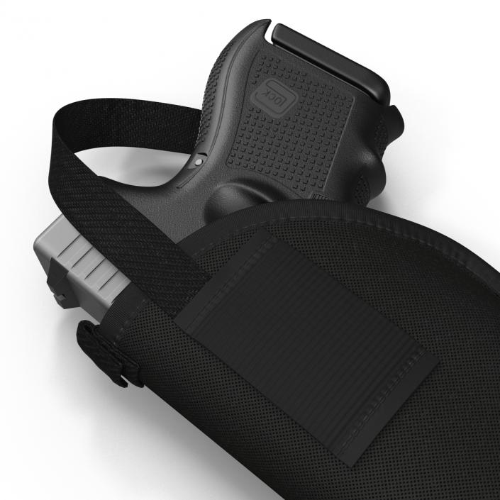 3D model Glock 26 and Holster