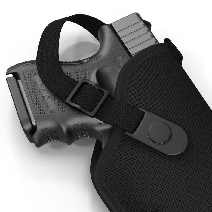 3D model Glock 26 and Holster