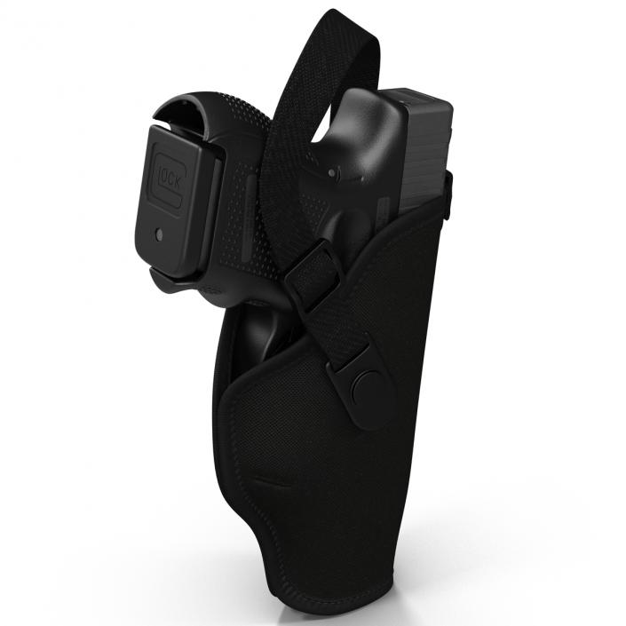 3D model Glock 26 and Holster