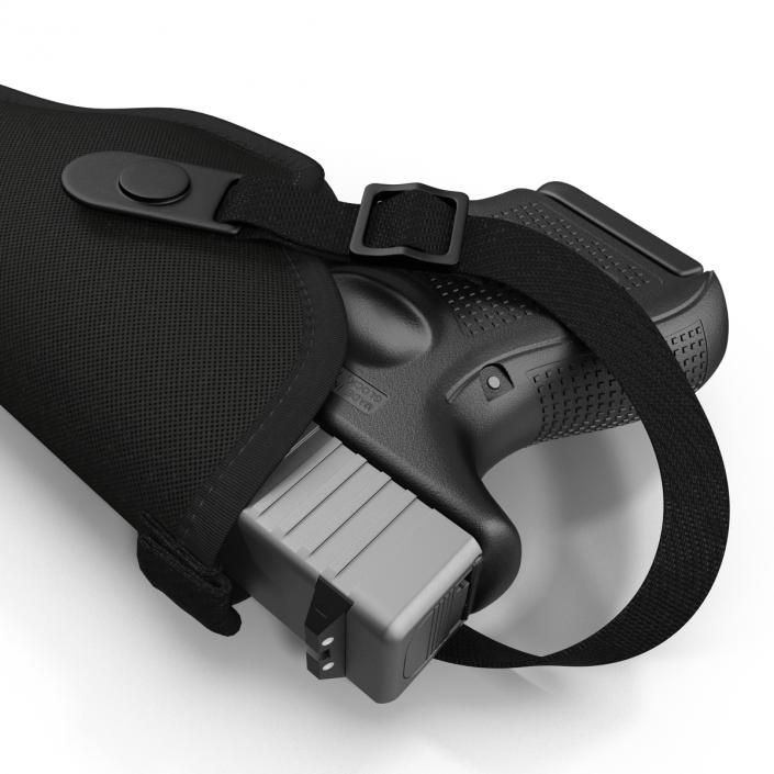 3D model Glock 26 and Holster