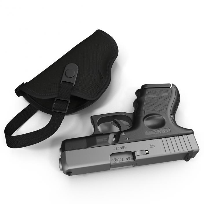 3D model Glock 26 and Holster