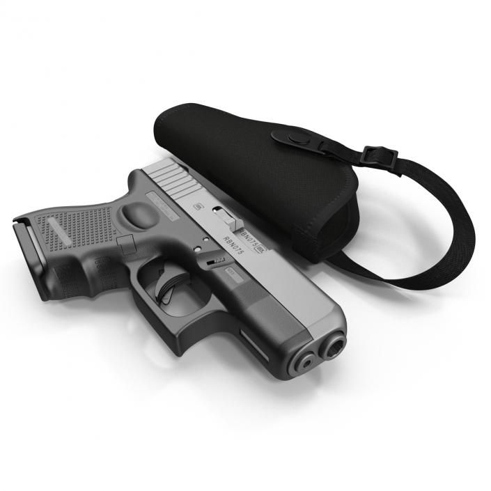 3D model Glock 26 and Holster