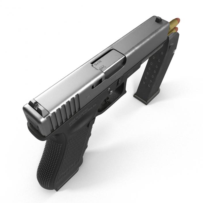 3D Glock 17 Semi Automatic Pistol Black