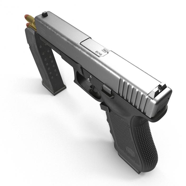 3D Glock 17 Semi Automatic Pistol Black