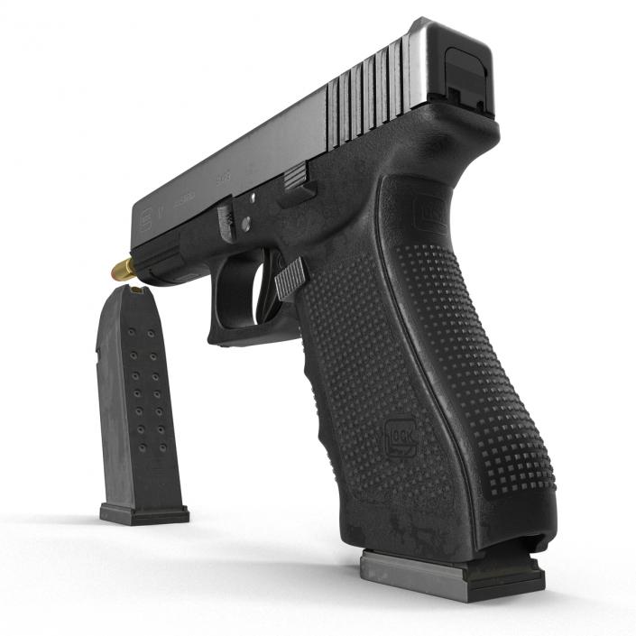 3D Glock 17 Semi Automatic Pistol Black