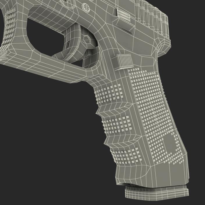 3D Glock 17 Semi Automatic Pistol Black