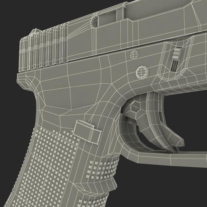 3D Glock 17 Semi Automatic Pistol Black