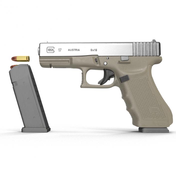 3D model Glock 17 Semi Automatic Pistol