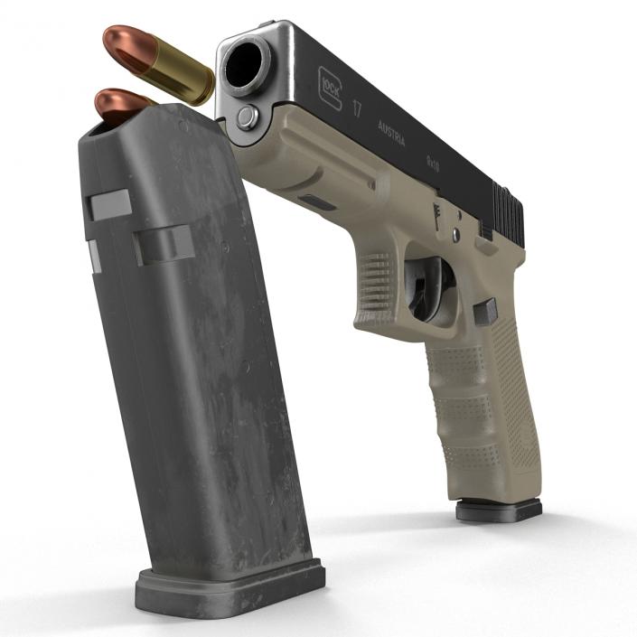 3D model Glock 17 Semi Automatic Pistol