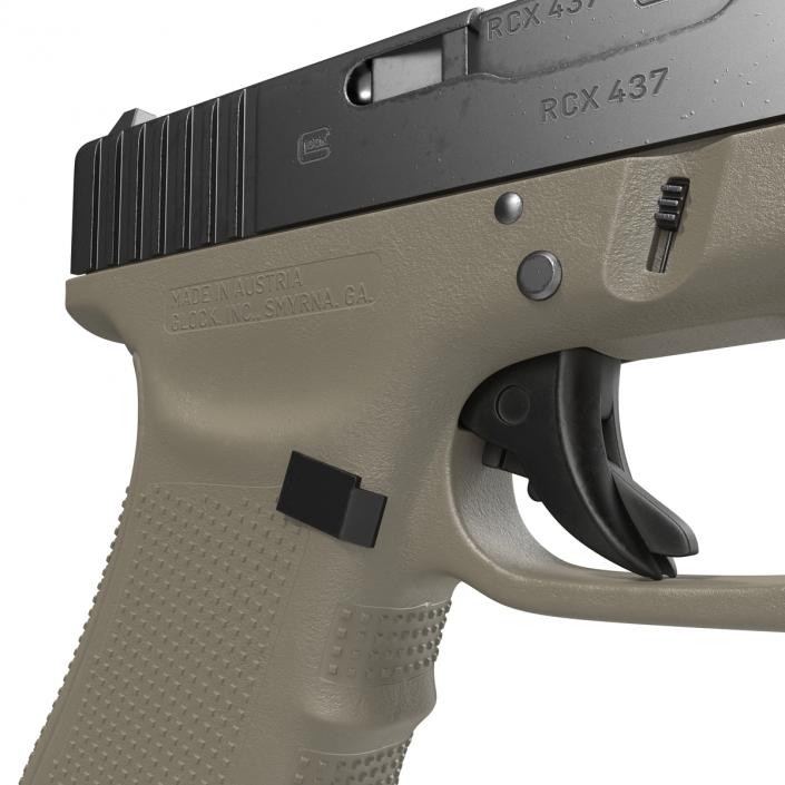 3D model Glock 17 Semi Automatic Pistol