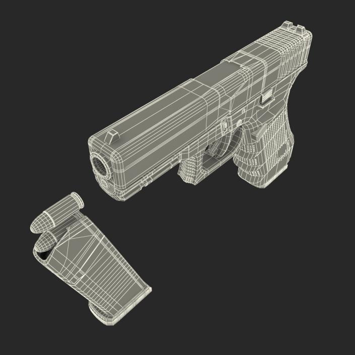 3D model Glock 17 Semi Automatic Pistol