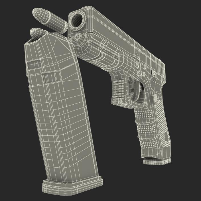 3D model Glock 17 Semi Automatic Pistol