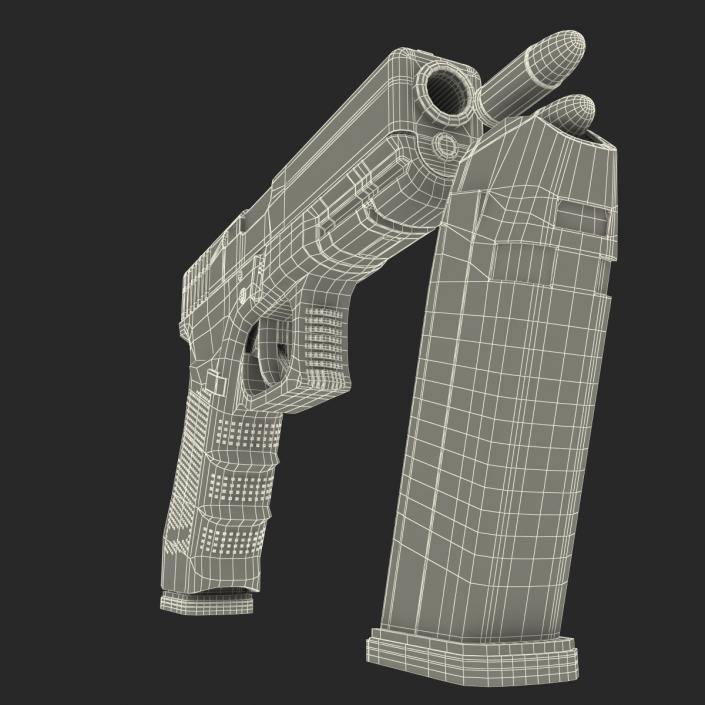 3D model Glock 17 Semi Automatic Pistol