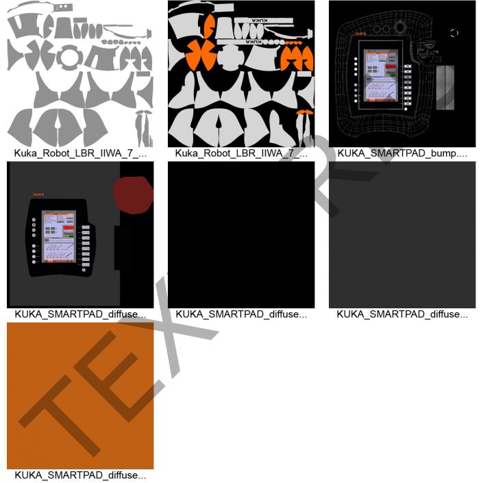 3D model Kuka Robot LBR IIWA 7 R800 Set