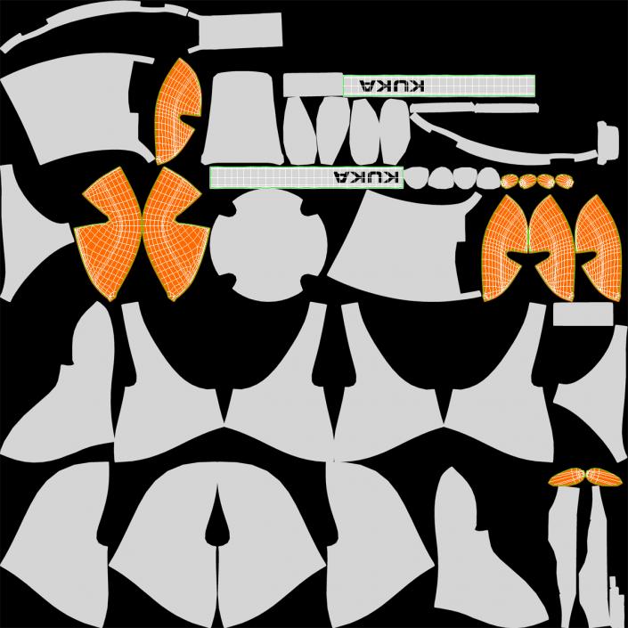 3D Kuka Robot LBR IIWA 7 R800 Rigged model