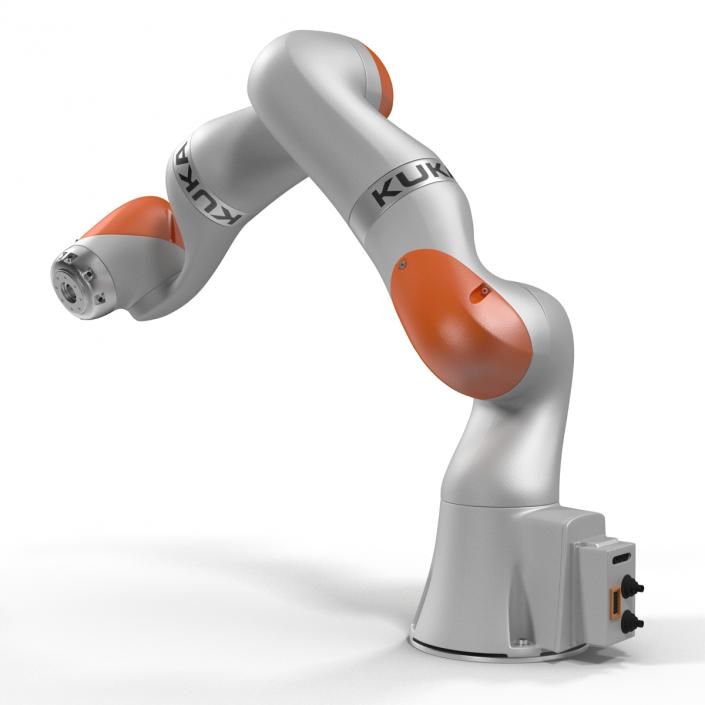 3D Kuka Robot LBR IIWA 7 R800 Rigged model