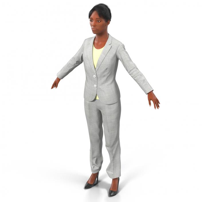 3D Business Woman African American