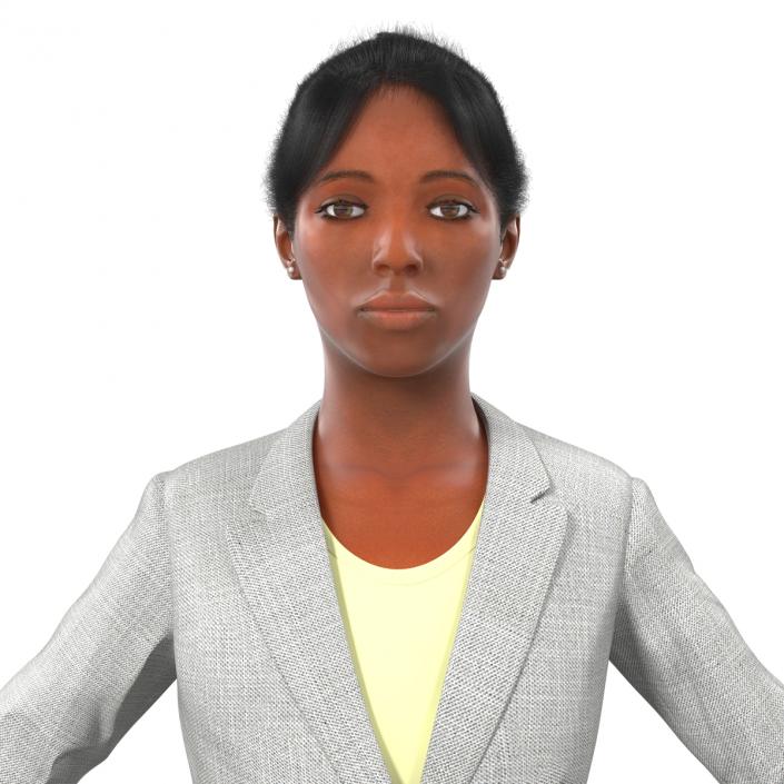 3D Business Woman African American