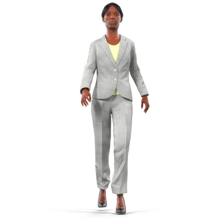 3D model Business Woman African American Rigged 2