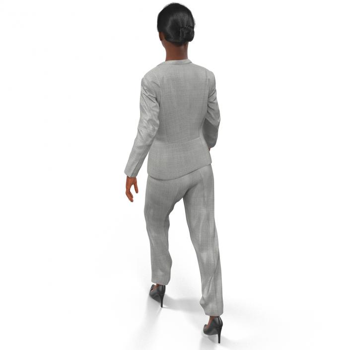 3D model Business Woman African American Rigged 2