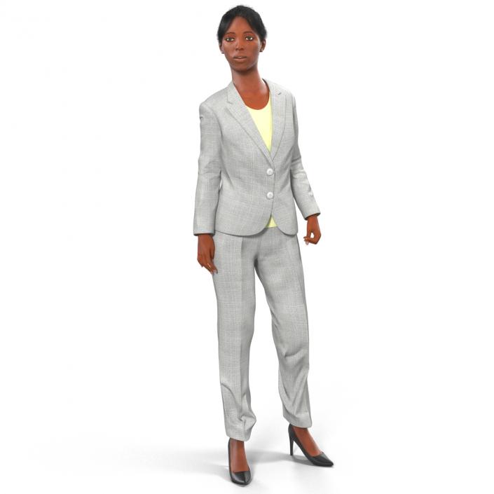 3D model Business Woman African American Rigged 2