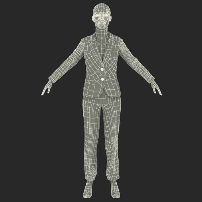 3D model Business Woman African American Rigged 2