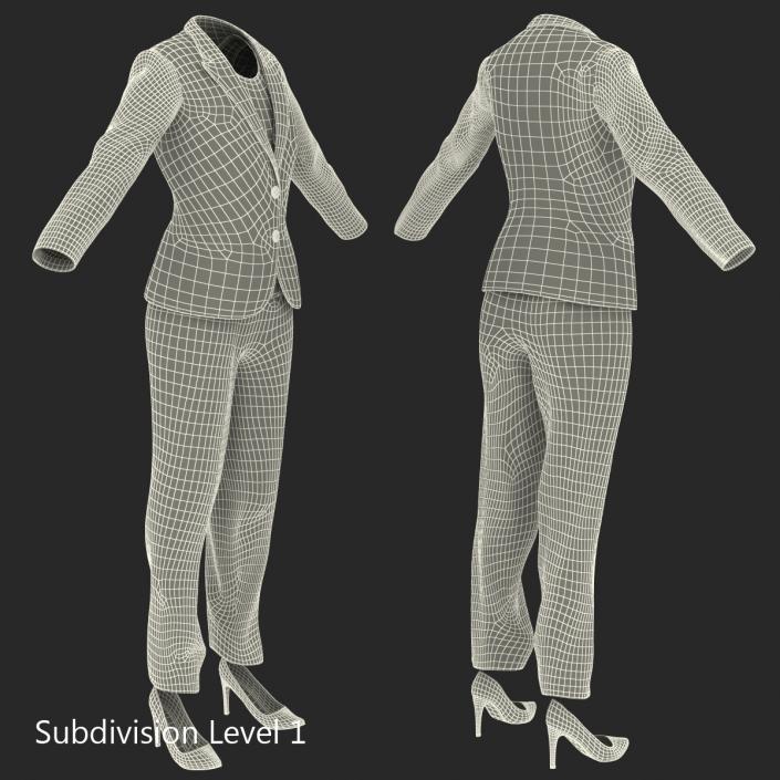 Women Workwear Suit 3D model