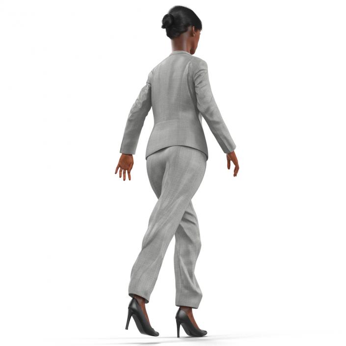 3D Business Woman African American Rigged model