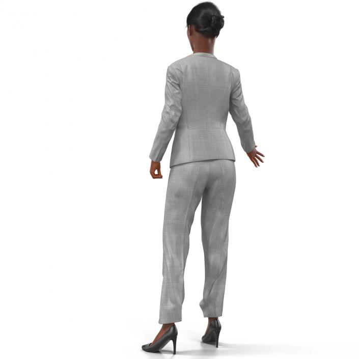 3D Business Woman African American Rigged model