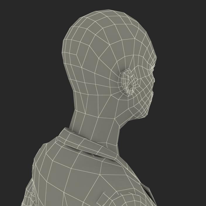 3D Business Woman African American Rigged model